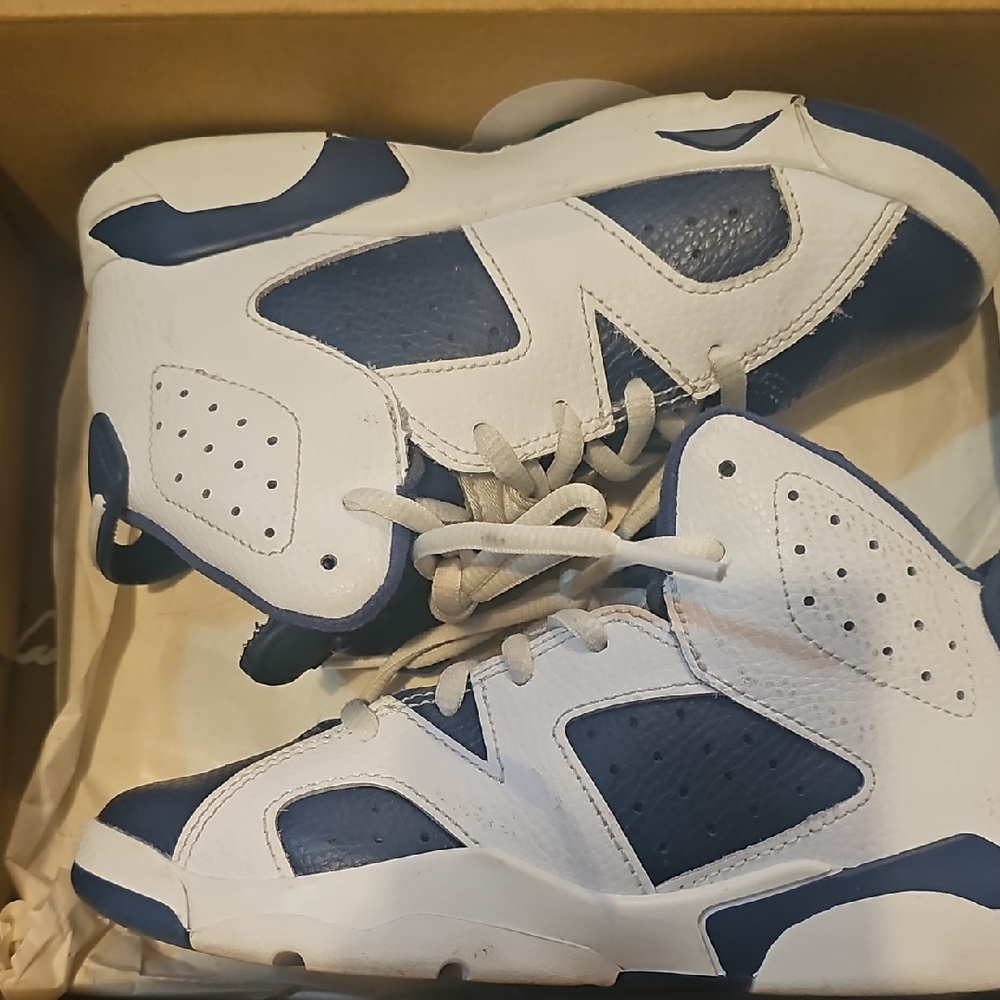 Jordan Kids Navy and White Sneakers